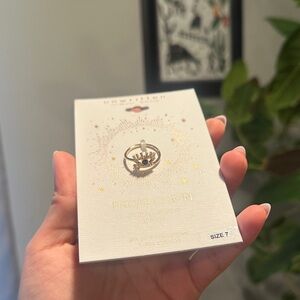 Unwritten Silver Ring with Dark Blue Accent Evil Eye